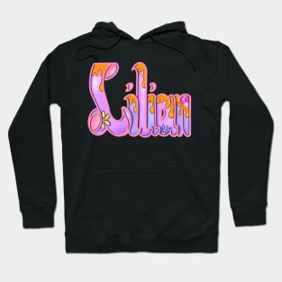 Lilian with golden drips Girls and womens Personalized Custom name Lilian Hoodie